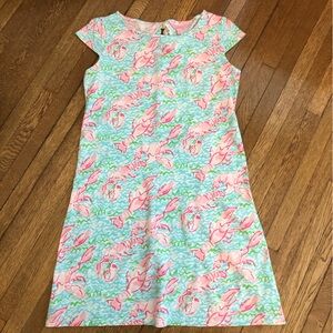 Lilly Pulitzer pink lobster dress girls Xl 12-14